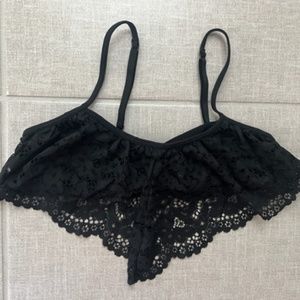 Victoria's Secret black flutter bralette, size small